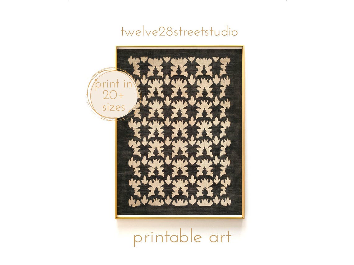 Vintage Rustic Textile Pattern Instant Downloand Artwork Print In 20 Sizes Wall Art Vintage Wall Art Moody Wall Art