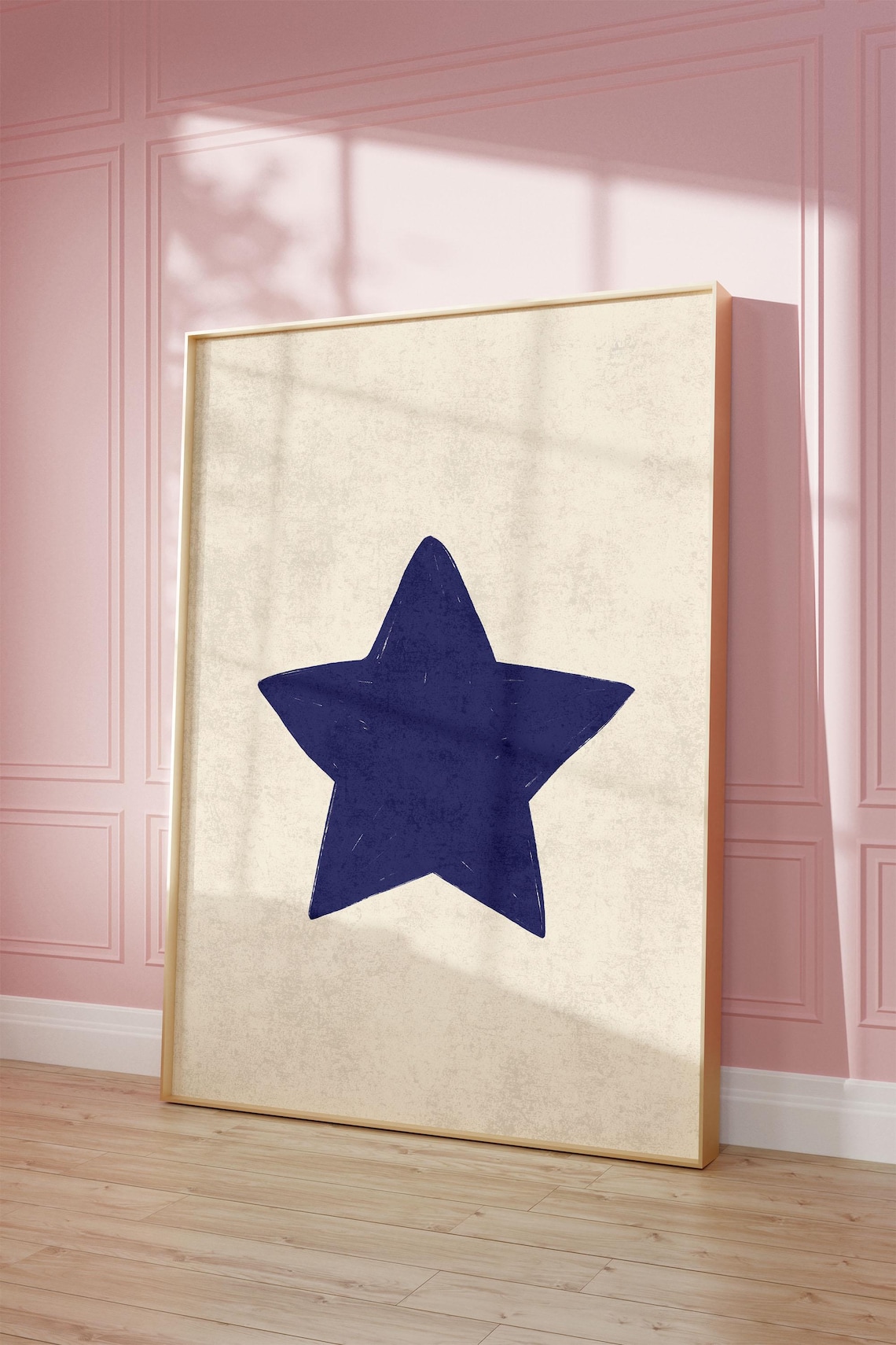 Retro Hand Drawn Star Art Print, Aesthetic Decor - Image 3