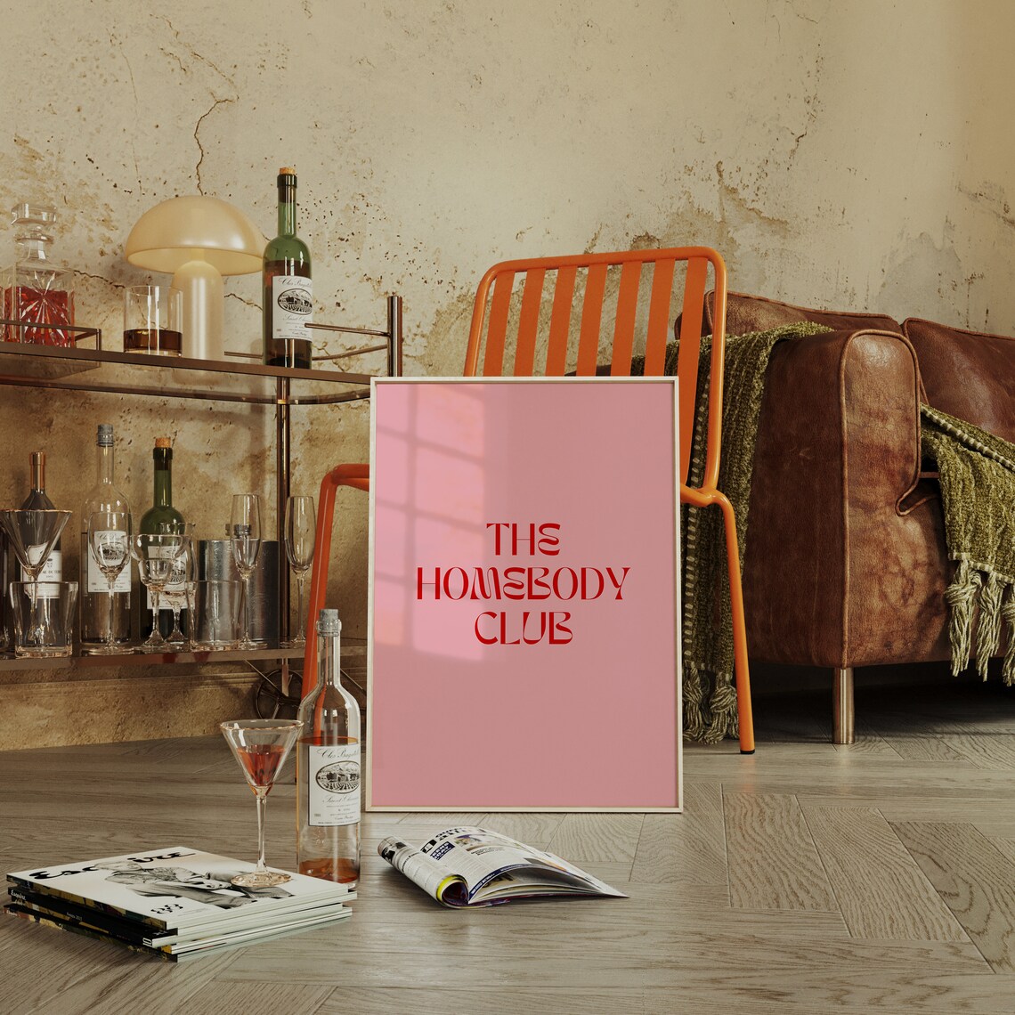 Homebody Club Minimalist Typography Art Print - Image 3