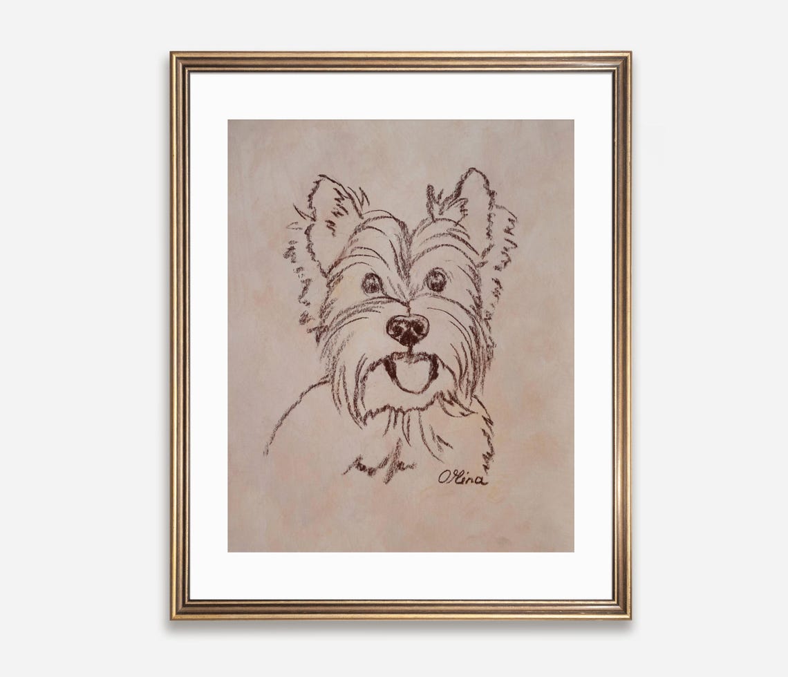 Yorkshire Terrier Sketch, Oksana Ilina