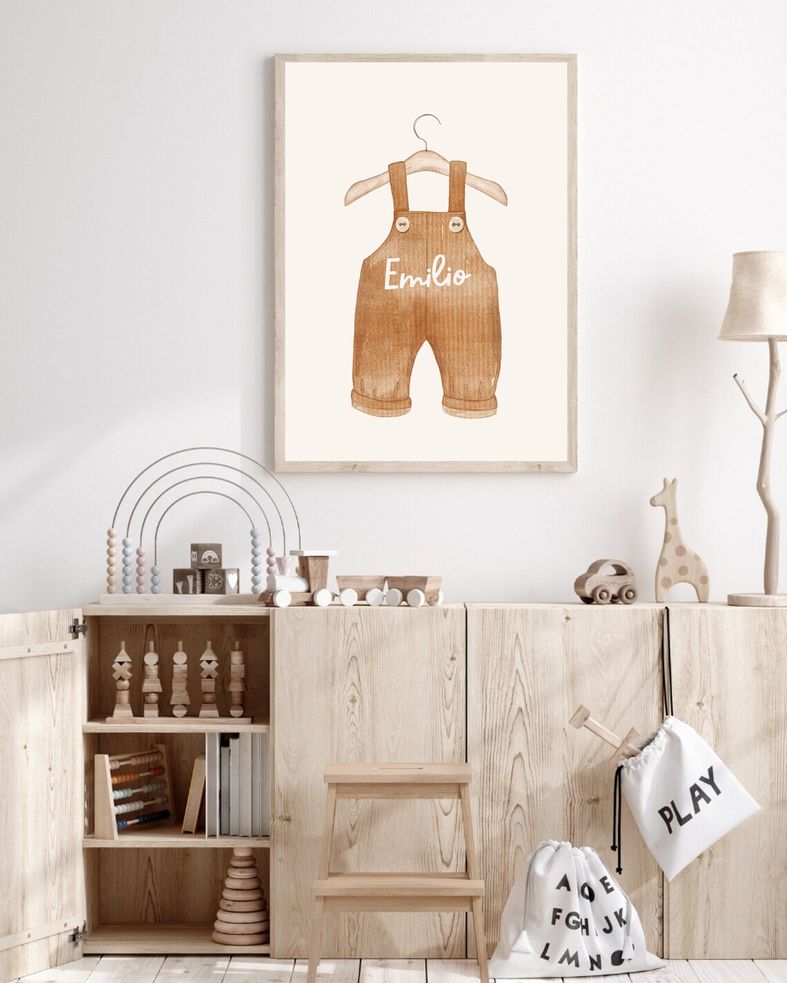 Personalized Baby Name Boho Nursery Art Print - Image 2