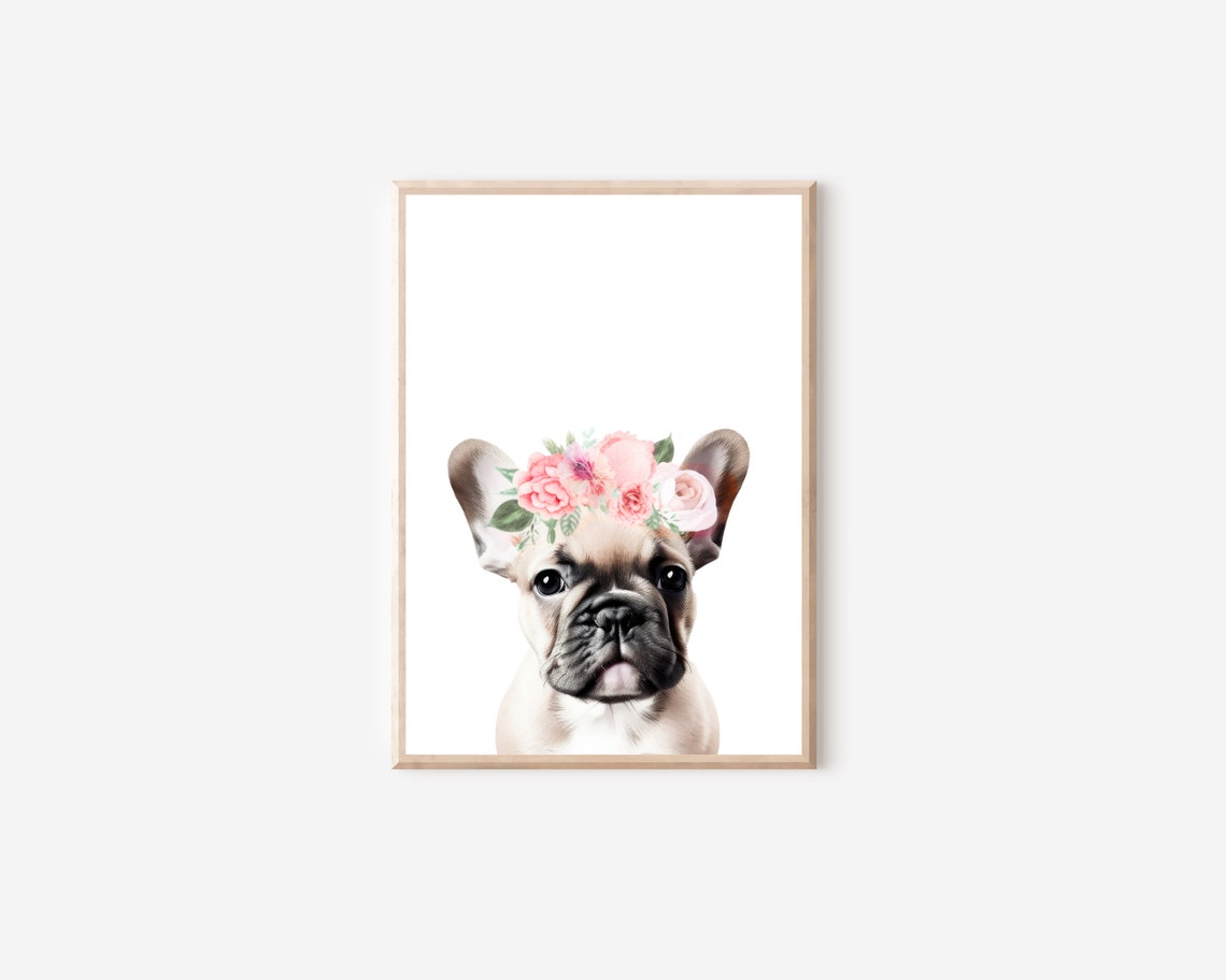 Bulldog Print Bull Dog Print French Bulldog Wall Art Dog Lover Gift Dog Wall Art Watercolor Dog Print Nursery Dog Wall Art - Image 5