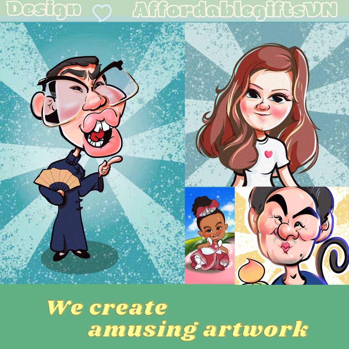 Personalised Caricature Sketch Stylecolourcaricature Portraitdigital Drawingdrawing From Photocustom Giftcolour Drawing - Image 3