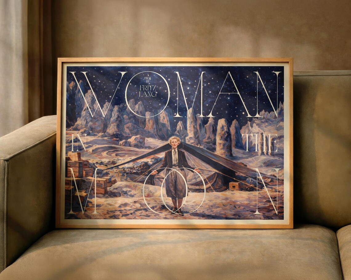 Woman In The Moon 1929 Fritz Lang Silent Sci Fi Film Poster Art