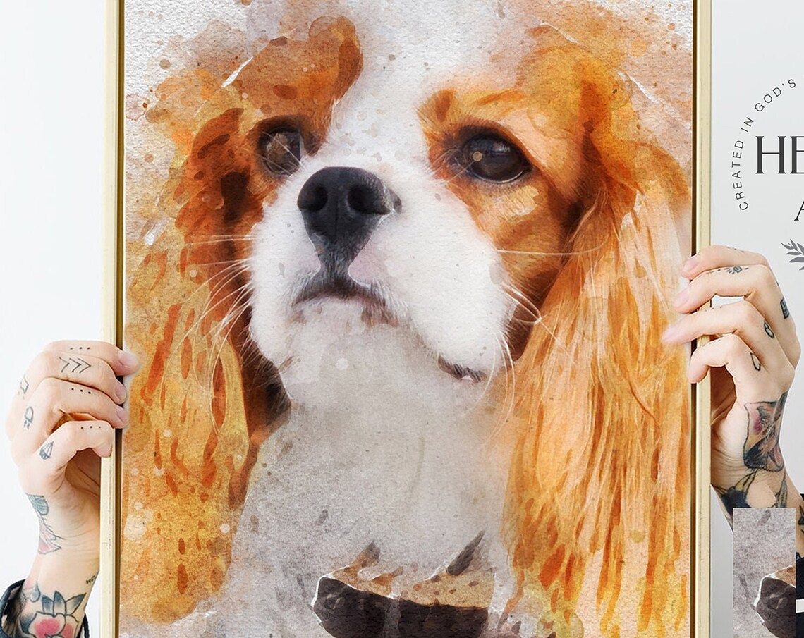 Custom Dog Watercolor Portrait Art Print - Image 4