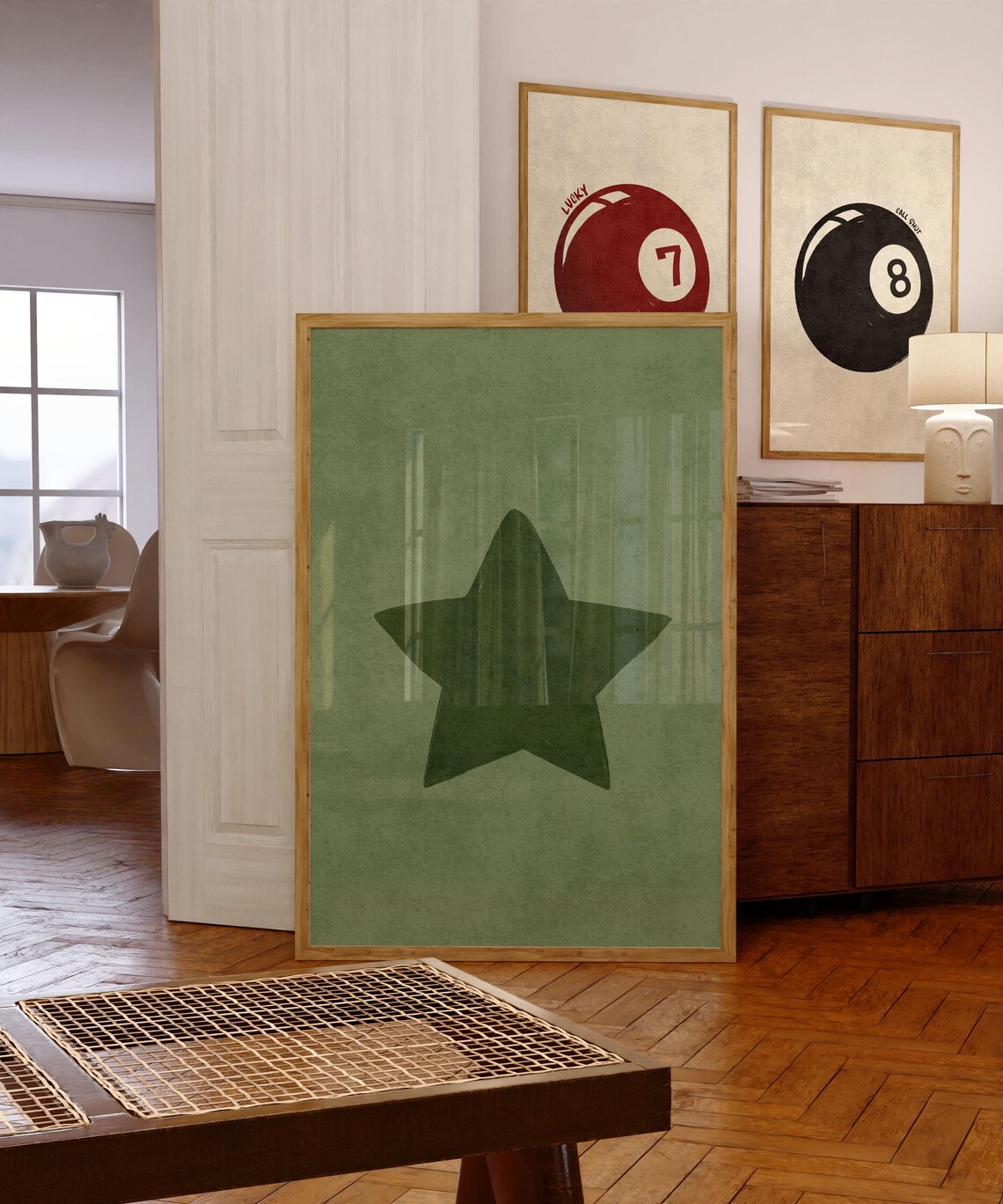 Retro Hand Drawn Star, Vintage Trendy Decor - Image 4