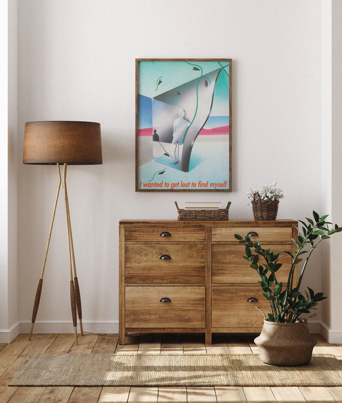 I Wanted to Get Lost to Find Myself Abstract Mirror Quote Poster - Image 6