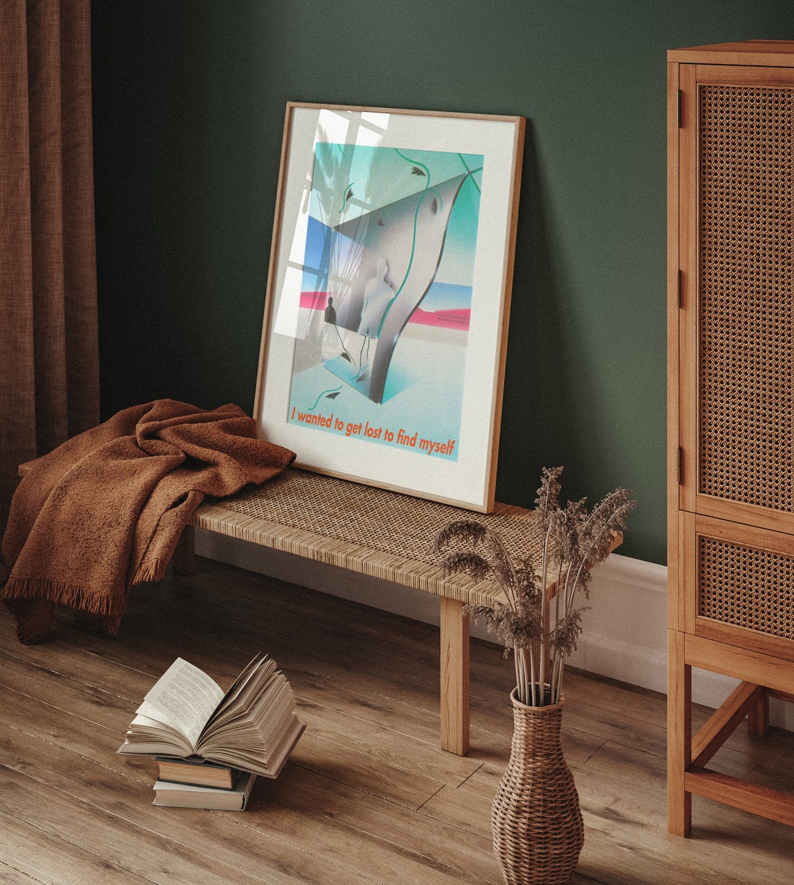 I Wanted to Get Lost to Find Myself Abstract Mirror Quote Poster - Image 5