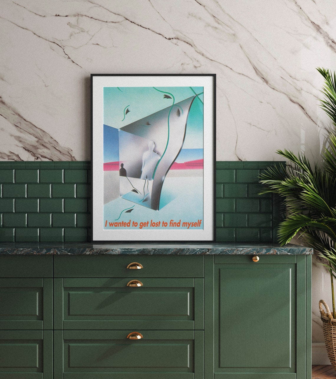 I Wanted to Get Lost to Find Myself Abstract Mirror Quote Poster - Image 3