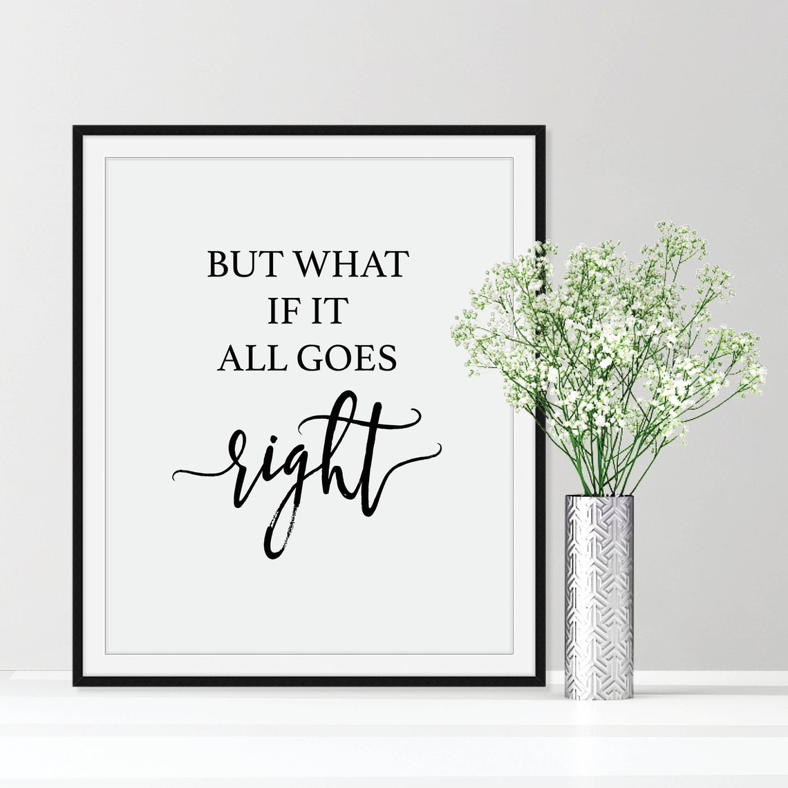 But What If It All Goes Right Uplifting Script Motivational Poster - Image 2