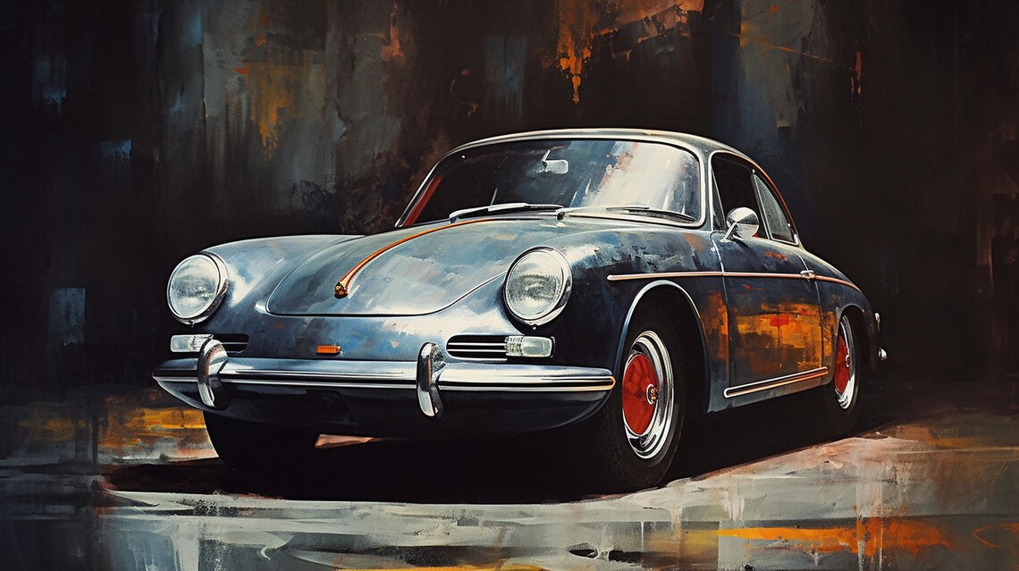 Classic Car Wall Art, Custom Painting From Photo