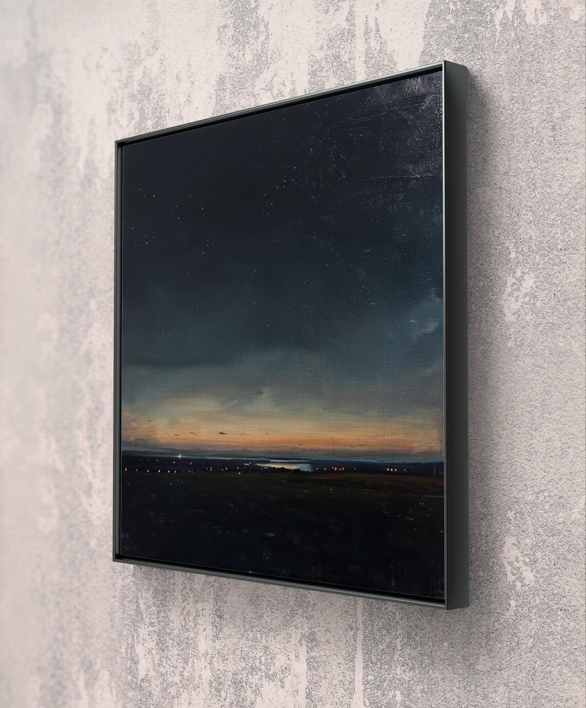 Minimalist Evening Landscape, Oil Painting - Image 2