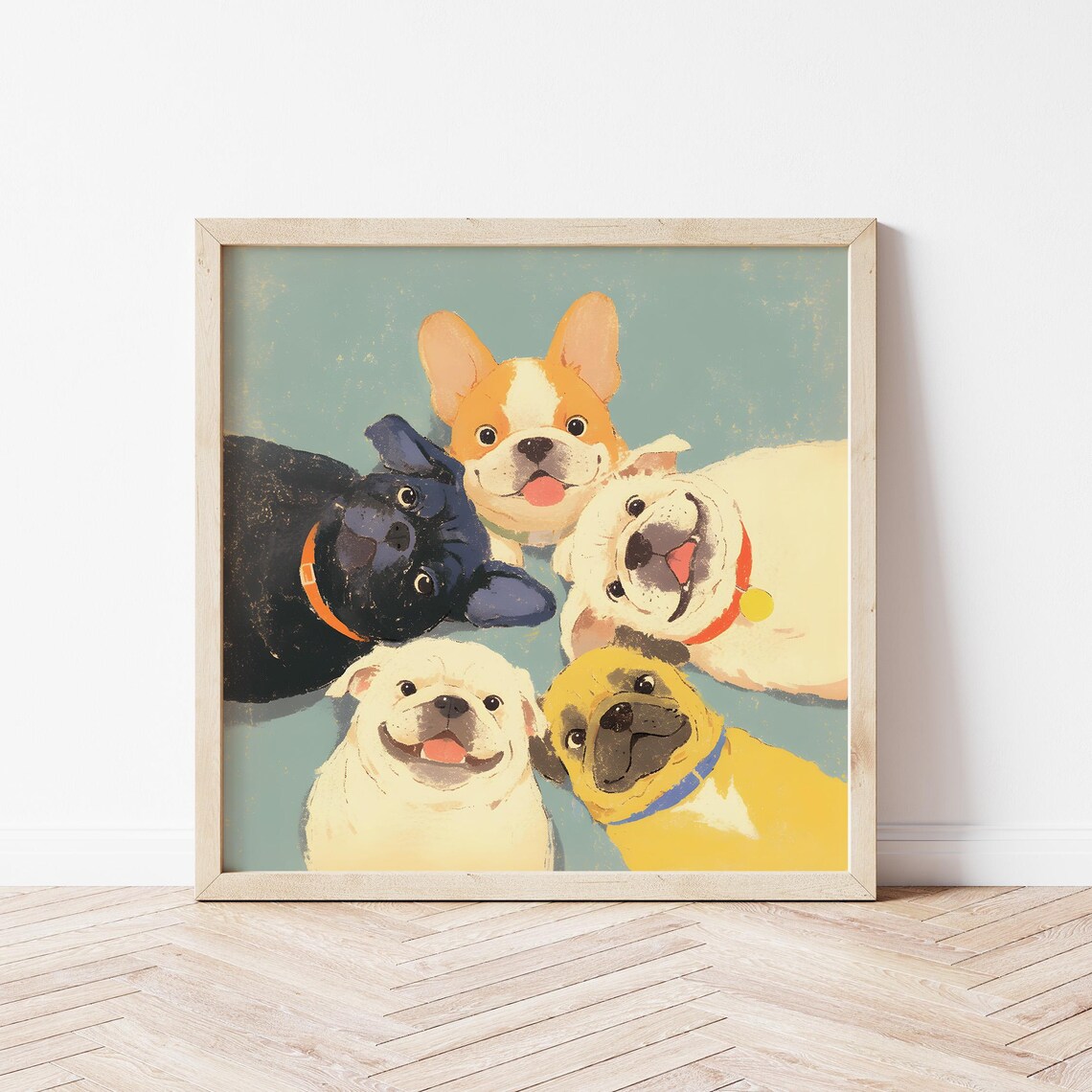 Bulldog Illustration, Animal Nursery Art Print