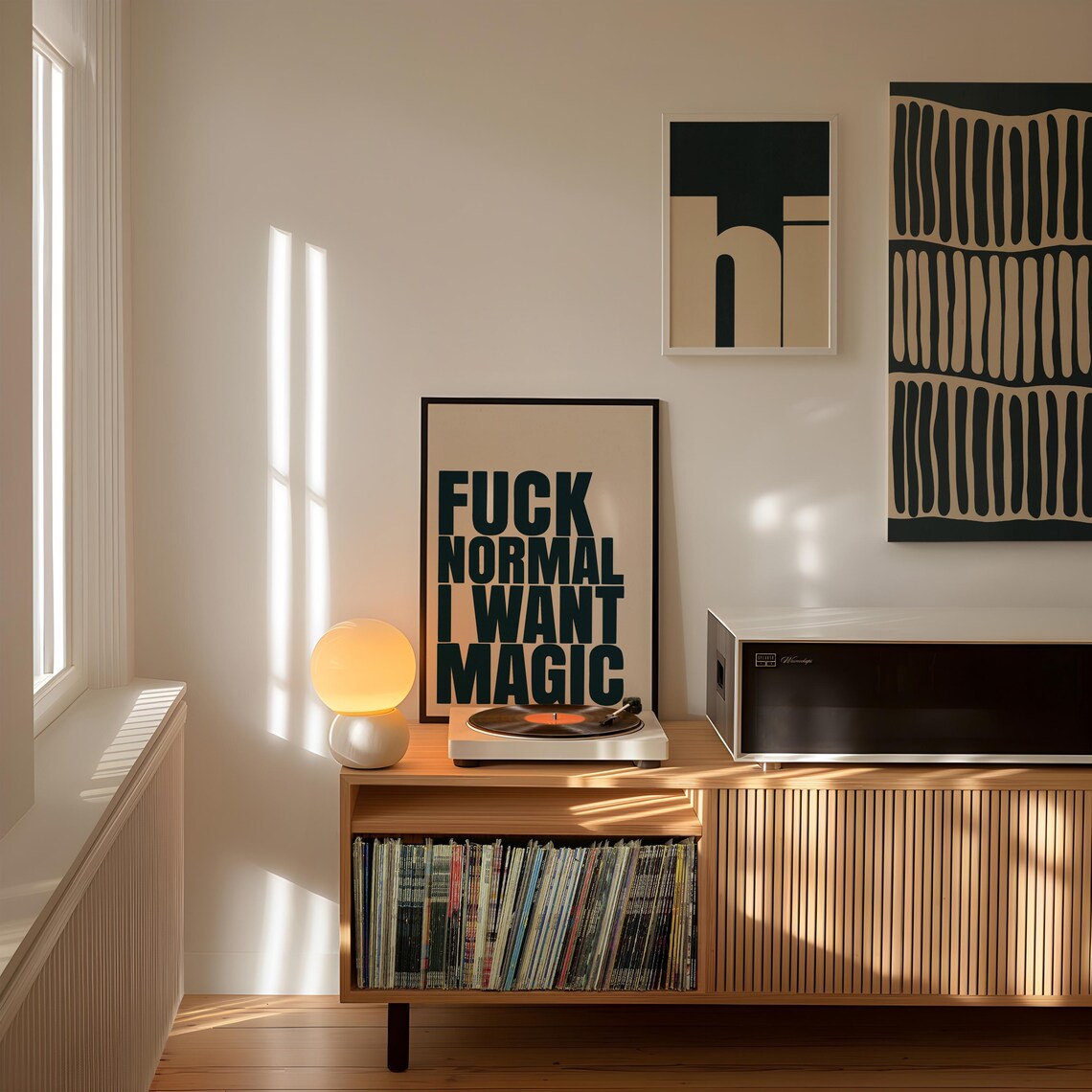 I Want Magic Retro Quote Poster, Uplifting Wall Art - Image 3