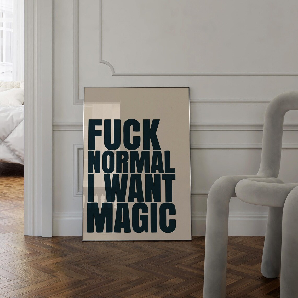 I Want Magic Retro Quote Poster, Uplifting Wall Art - Image 2