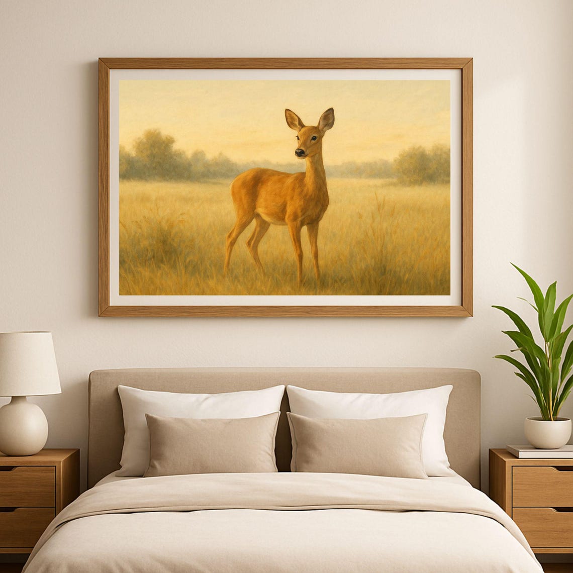 Deer At Sunrise Wall Art In 5 Sizes A1 23 34 45 1114 Highres Jpeg 300dpi