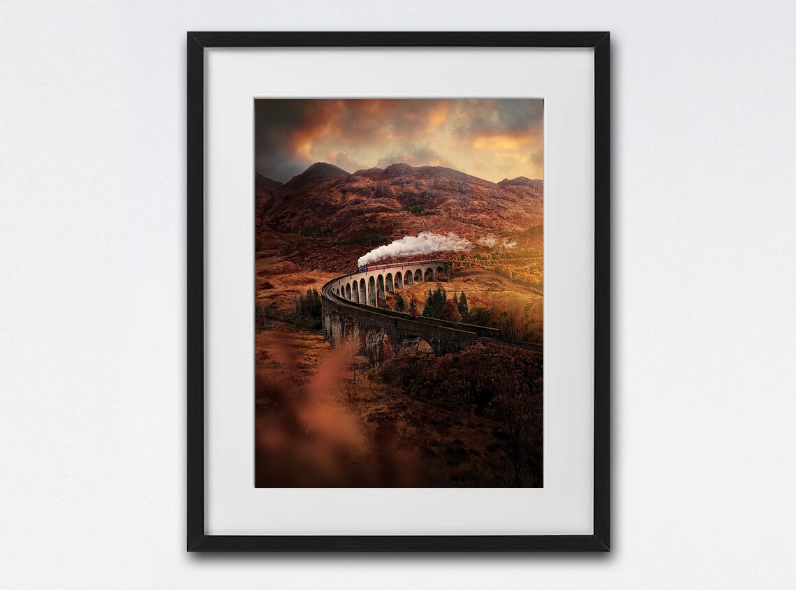 Glenfinnan Viaduct Scotland Travel Poster