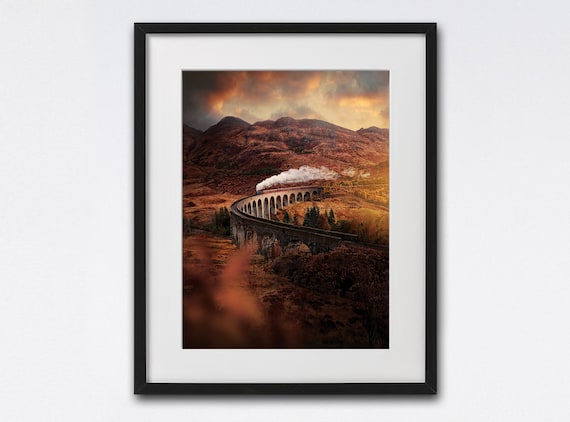 Glenfinnan Viaduct Scotland Travel Poster