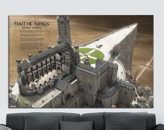 Hall of Kings Minas Tirith Lord of the Rings Castle Art Poster