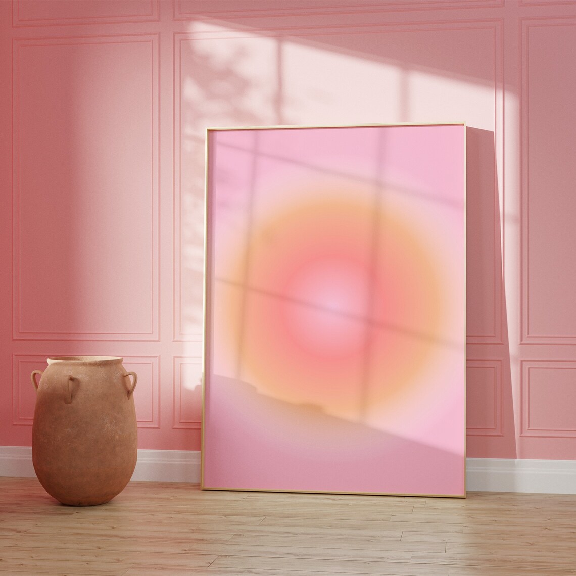 Aura Poster, Pink Peach Aesthetic Wall Art Print - Image 3