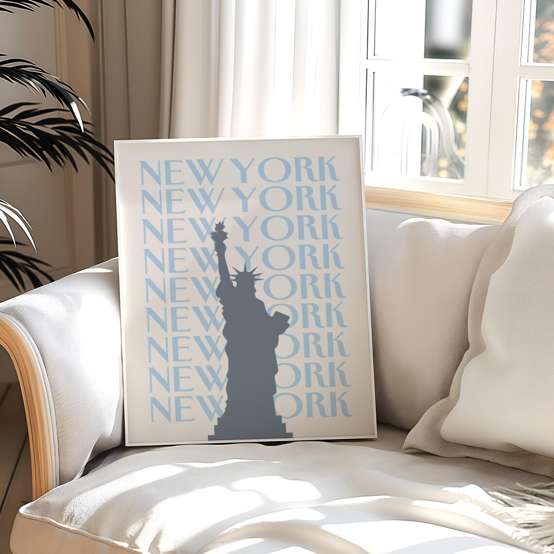 New York City Travel Print, Preppy Dorm Room Decor