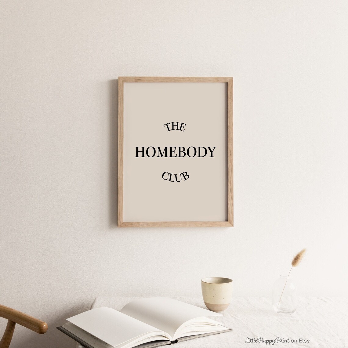 Elegant The Homebody Club Minimalist Black Serif Typography Poster