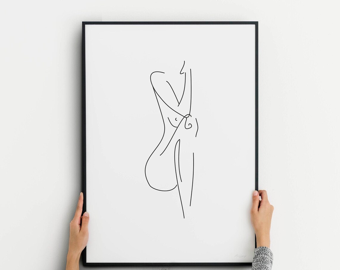 Nude Woman Line Art, Female Minimalist Art Print - Image 4