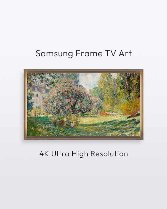 Claude Monet Spring Park Flowering Trees Impressionist Art Poster