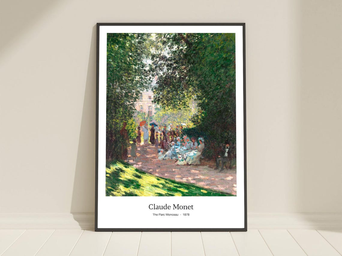 Claude Monet The Parc Monceau 1878 Impressionist Garden Art Poster