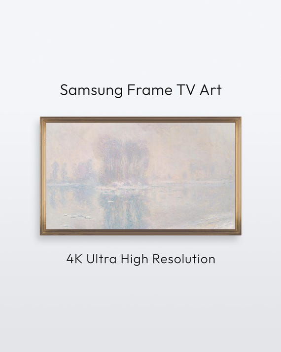 Monet Ice Floes Samsung Frame Tv Art Famous Painting 4k Print
