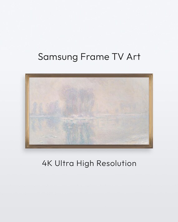 Monet Ice Floes Winter Impressionist Samsung Frame TV Art Print