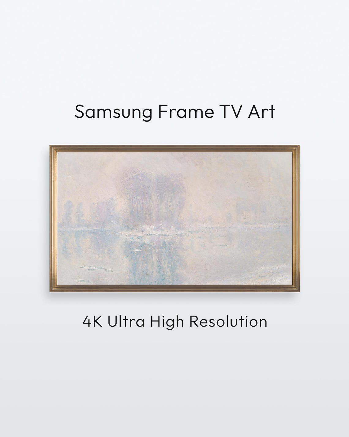 Monet Ice Floes Winter Impressionist Samsung Frame TV Art Print