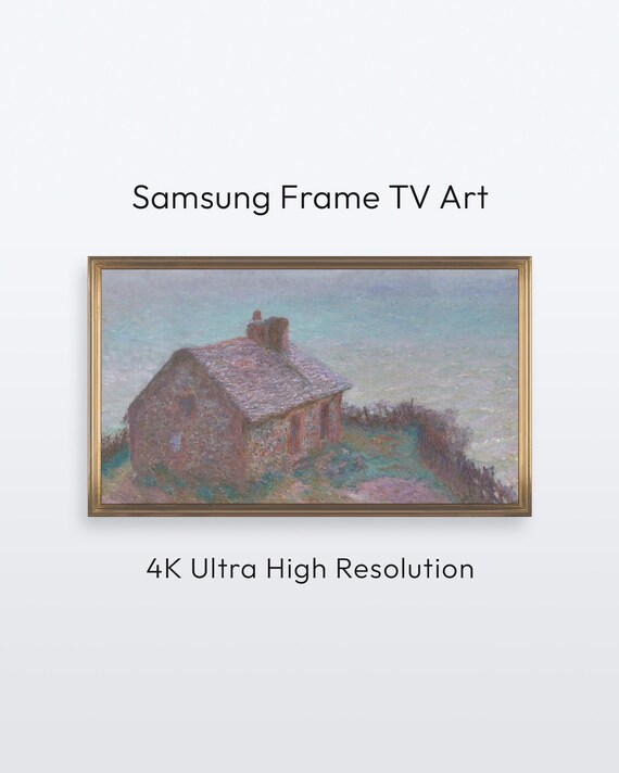 Monet Customs House Coastal Cottage Samsung Frame TV Art Print
