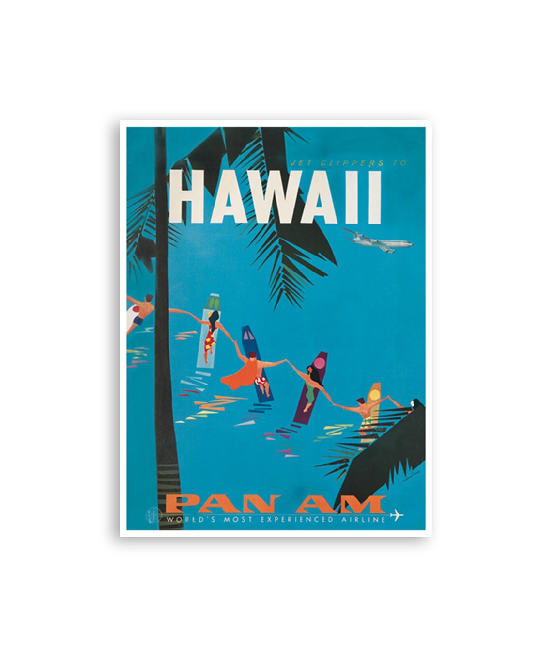 Hawaii Travel Art Vintage Retro Travel Poster Xr3895