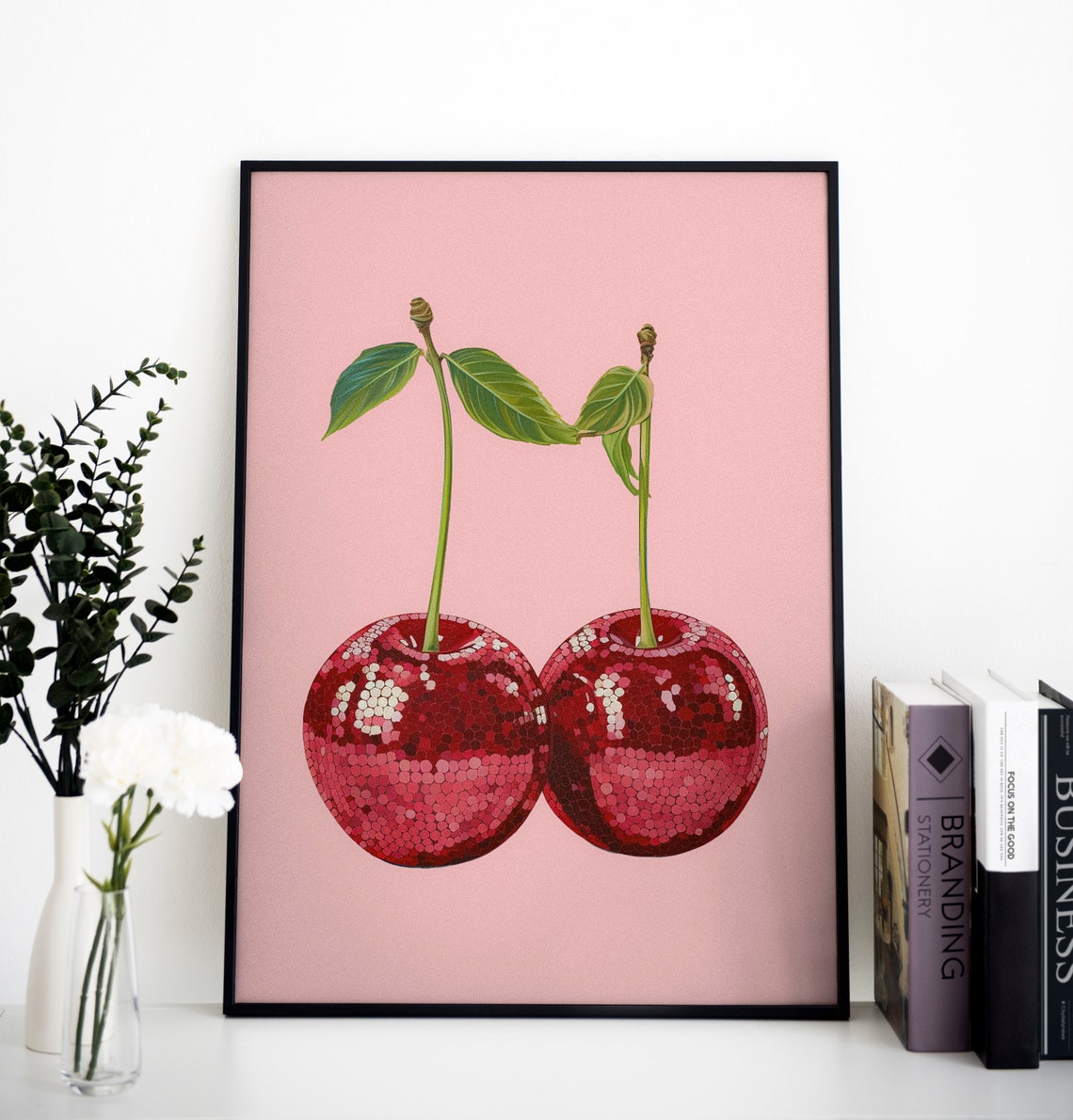 Cherry Disco Poster, Funky Retro Art Print - Image 2