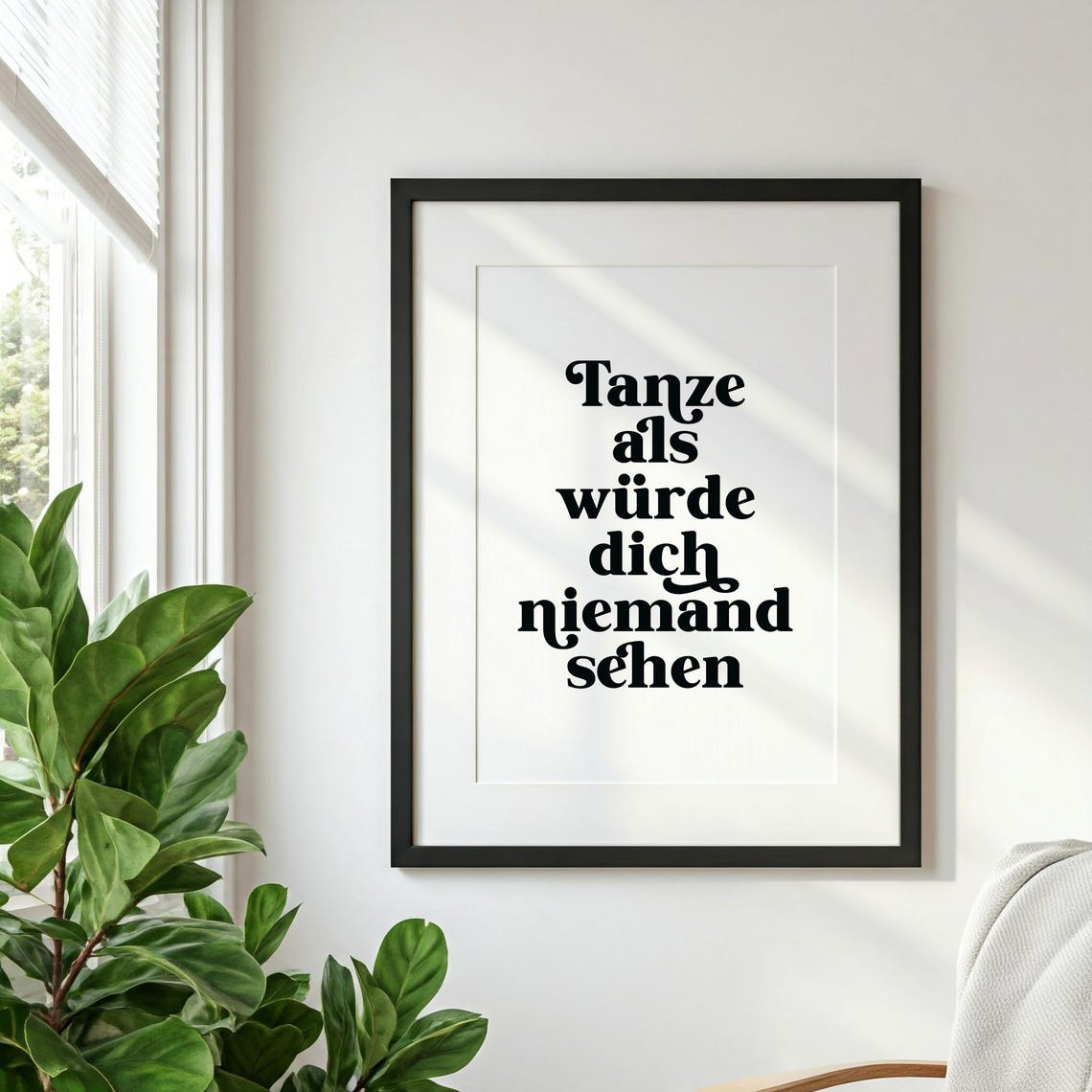 Tanze Als Wuerde Dich Niemand Sehen German Bold Serif Quote Poster - Image 2