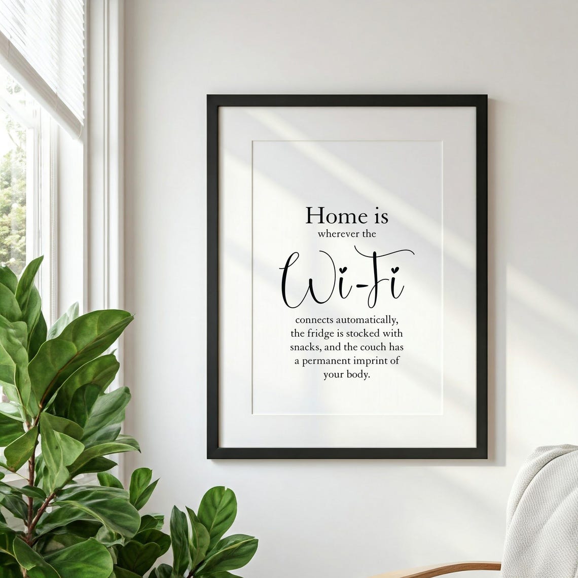 Home Is Where the WiFi Connects Funny Modern Apartment Quote Poster - Image 2