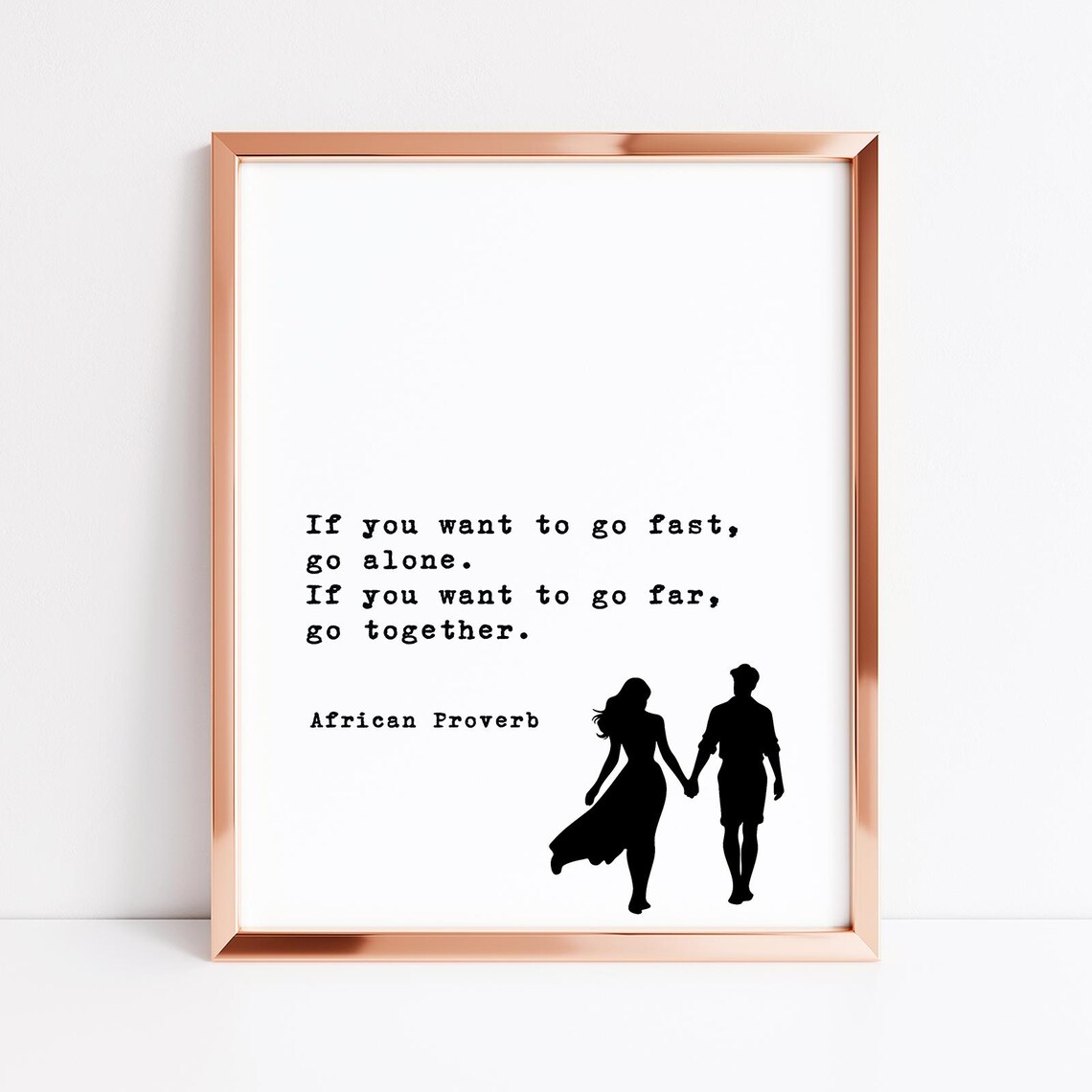 African Proverb Wall Art Print, Valentine's Gift