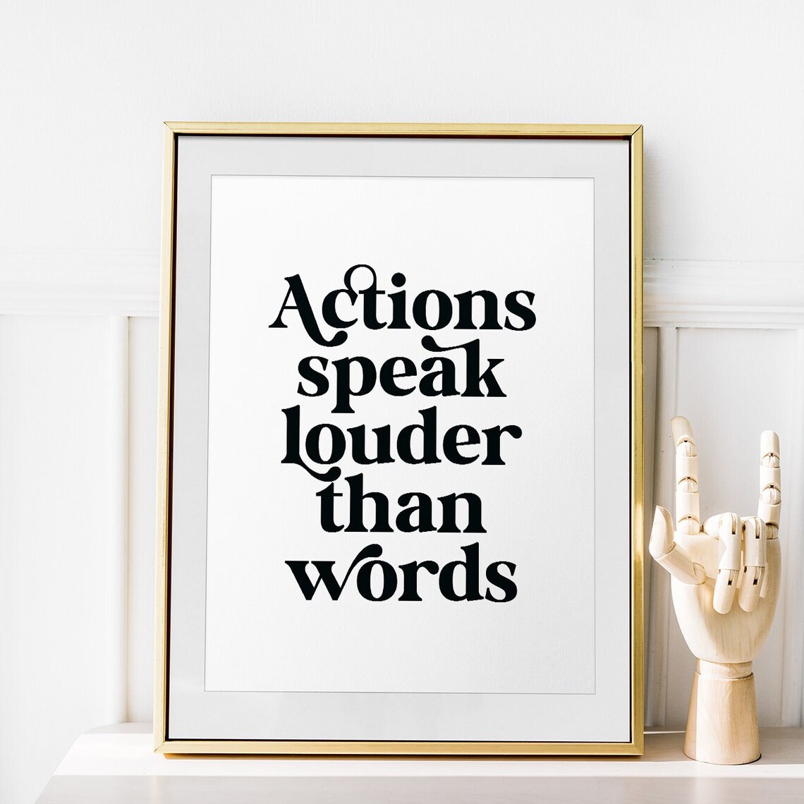 Actions Speak Louder Than Words - Quote Print - Image 2