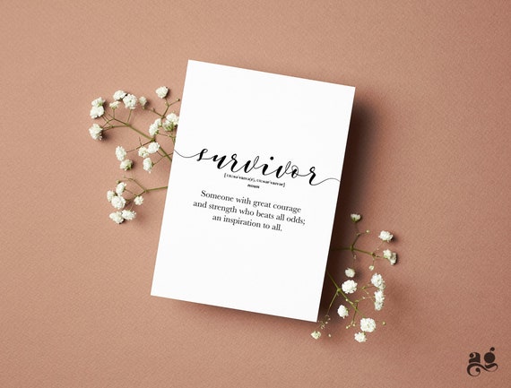 Card For Survivor Cancer Survivor Cards Surgery Support Card Card For Warrior Veteran Courage Cards Motivational Blank Card
