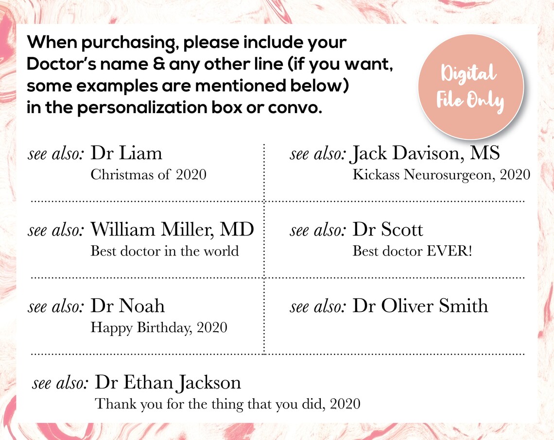 Personalized Doctor Appreciation Gift, Thank You Poster - Image 2
