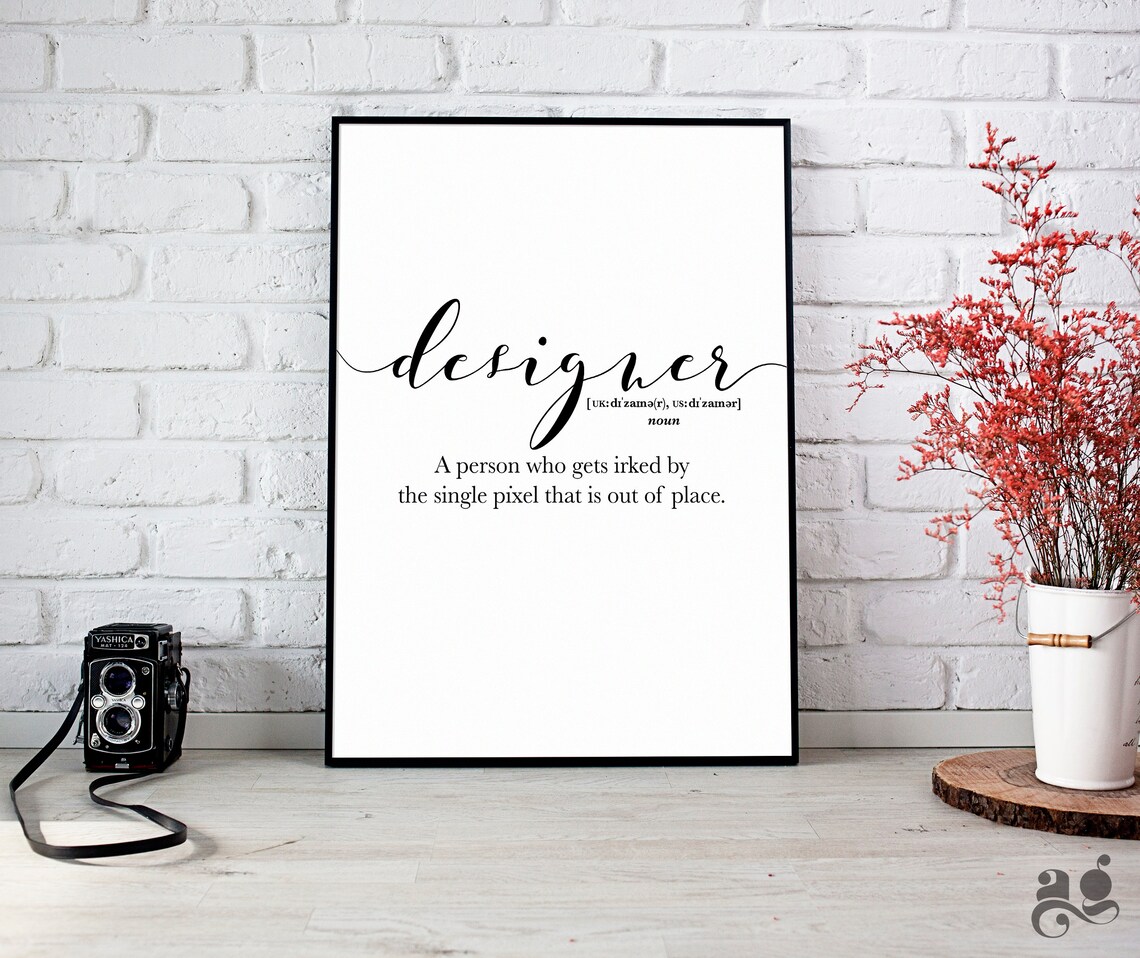 Designer Definition Prints Dictionary Art Printables Gifts Ideas For Designer Minimalist Posters Funny Wall Art Design Studio Decor - Image 3