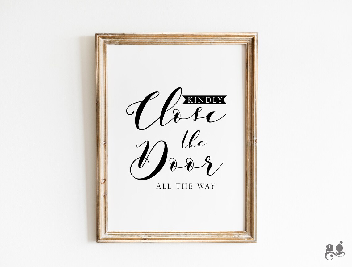 Close The Door Sign, Airbnb House Rules Poster - Image 2