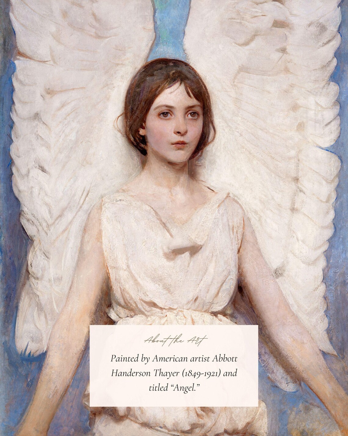 Victorian Angel Painting Art Print, Vintage Reproduction - Image 2