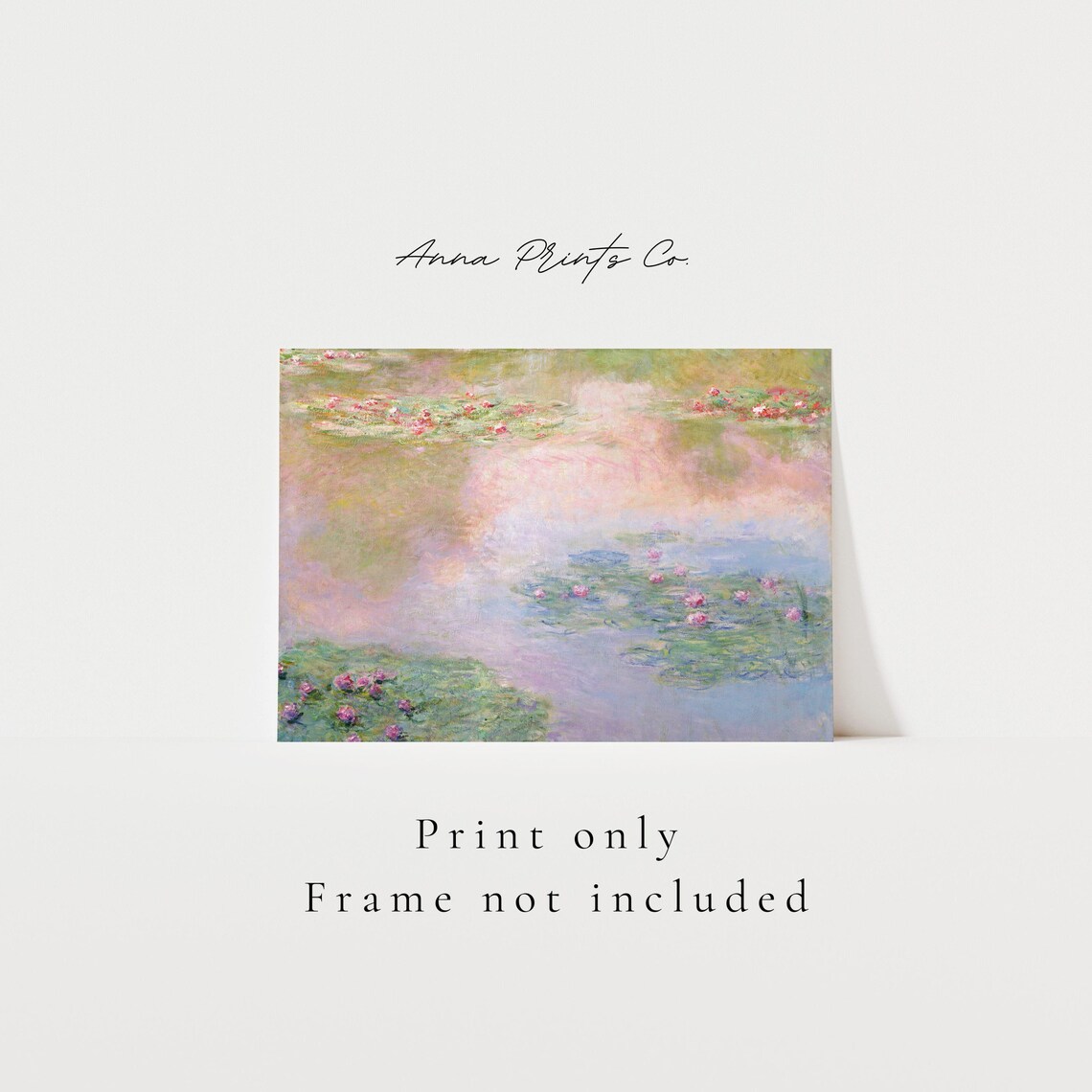 Claude Monet Water Lilies Vintage Impressionist Art Print - Image 3