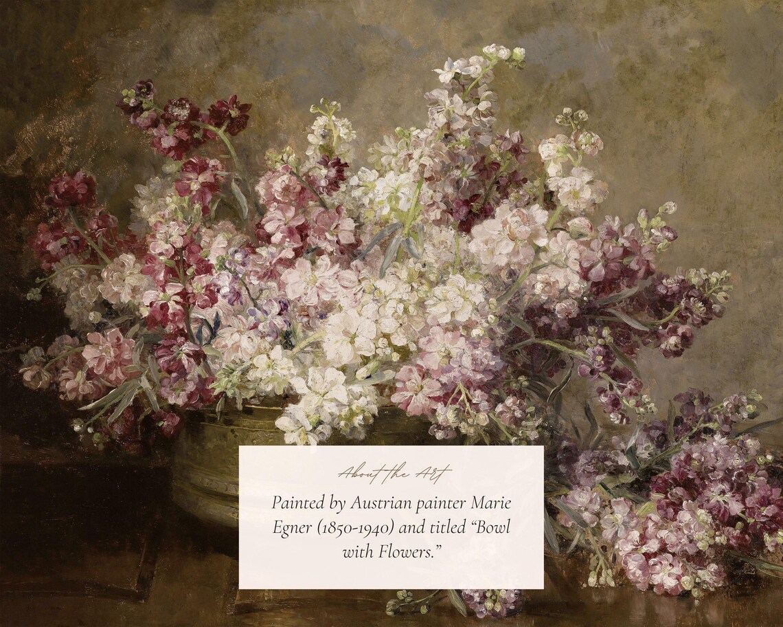Antique Still Life With Flowers, Vintage Floral Art Print - Image 2
