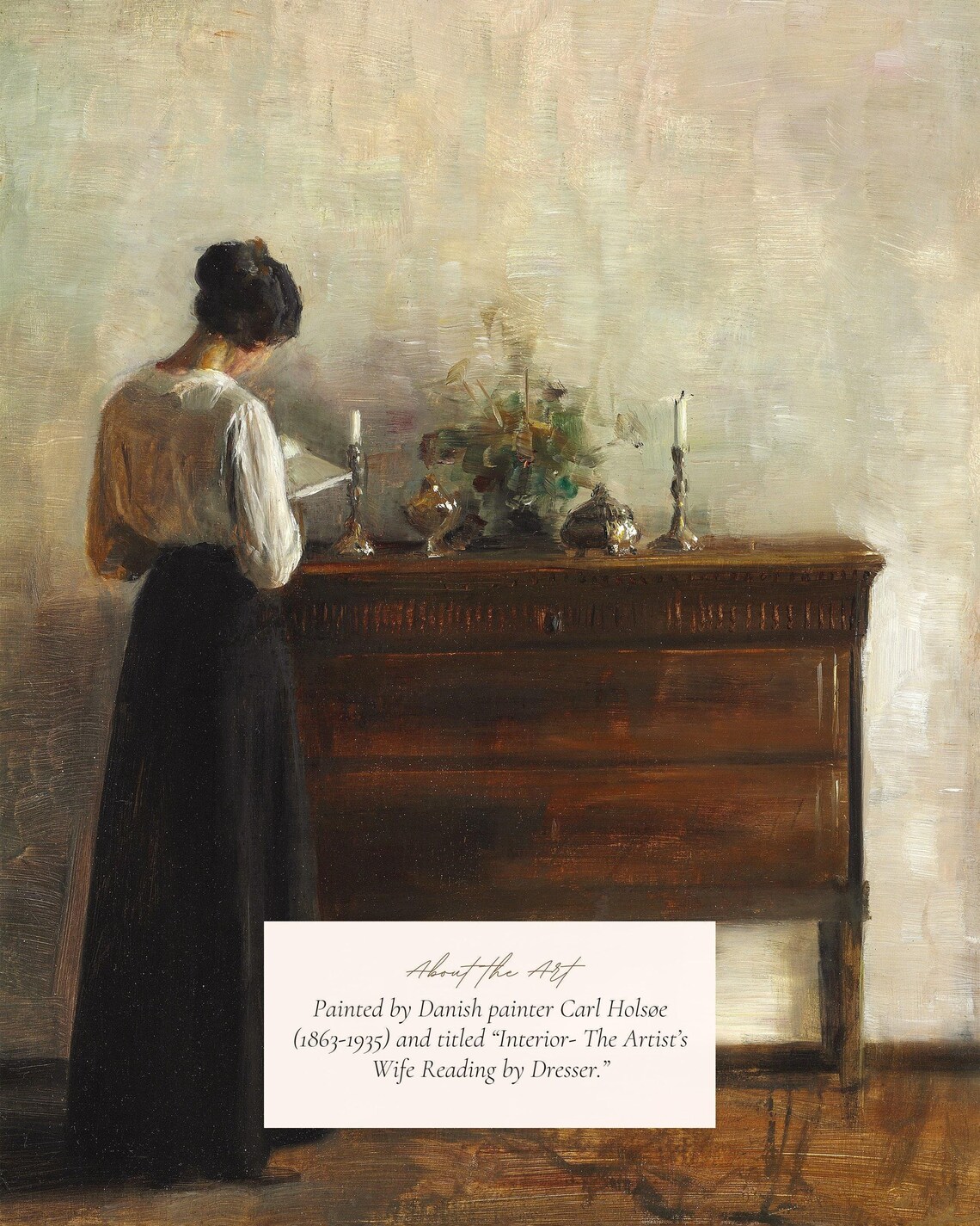 Victorian Woman Reading, Antique Academia Art Print - Image 2
