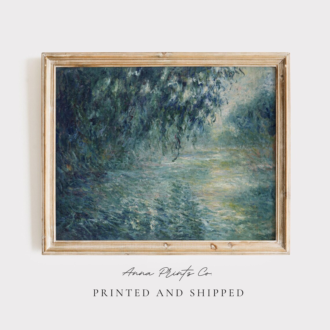 Claude Monet Morning on the Seine, Vintage Art Print