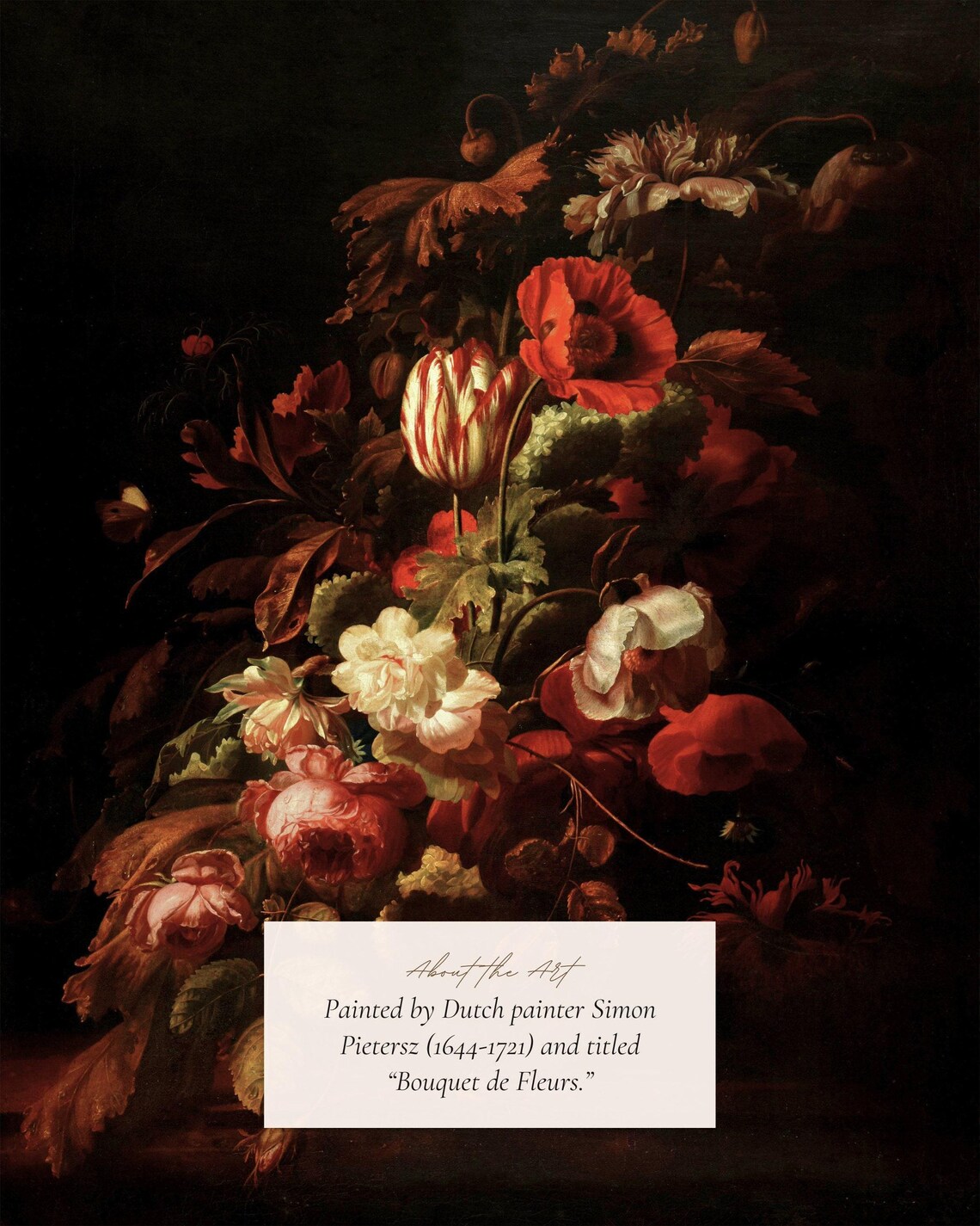 Bouquet De Fleurs Vintage Baroque Floral Art Print - Image 2