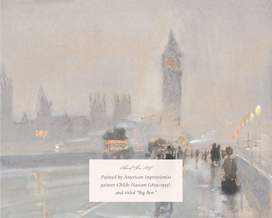 Big Ben Vintage London Cityscape Art Print - Image 2